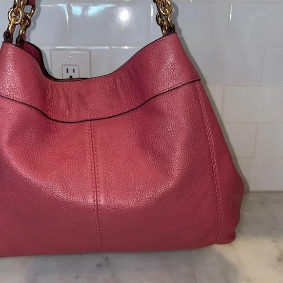 Coach Bag Purse Handbag Leather Large Lexy Pink Pebbled Shoulder Bag Pocketbook - Picture 7 of 17
